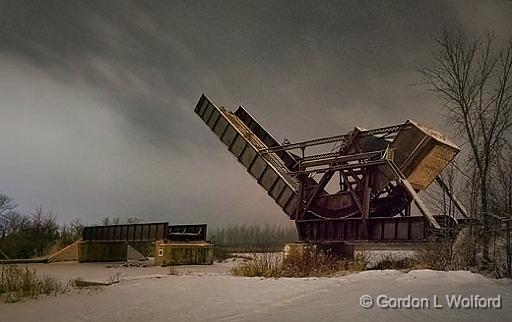 Scherzer Rolling Lift Bridge_20562-8.jpg - A type of Bascule Bridge photographed along the Rideau Canal Waterway at night in Smiths Falls, Ontario, Canada.